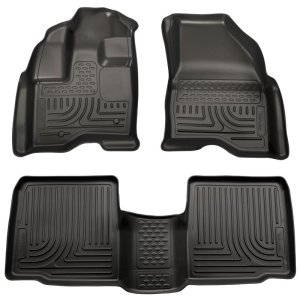 Ford Taurus Floor Liners - Front + Rear - Husky Liners - WeatherBeater Combo - Black - `10-`13 Ford Taurus Floor Liners - Front + Rear - Husky Liners - WeatherBeater Combo - Black - `10-`13